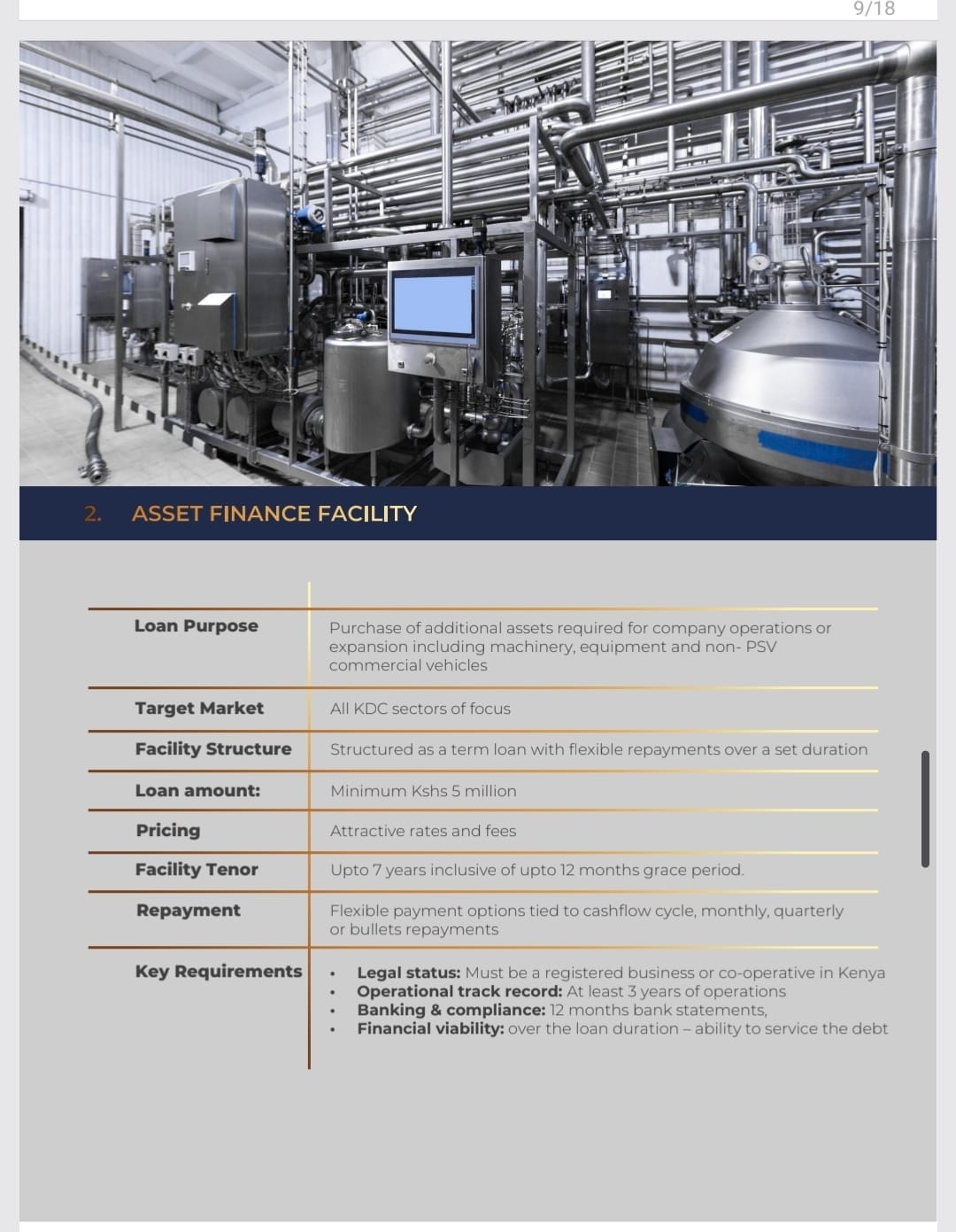 Asset Finance Facility